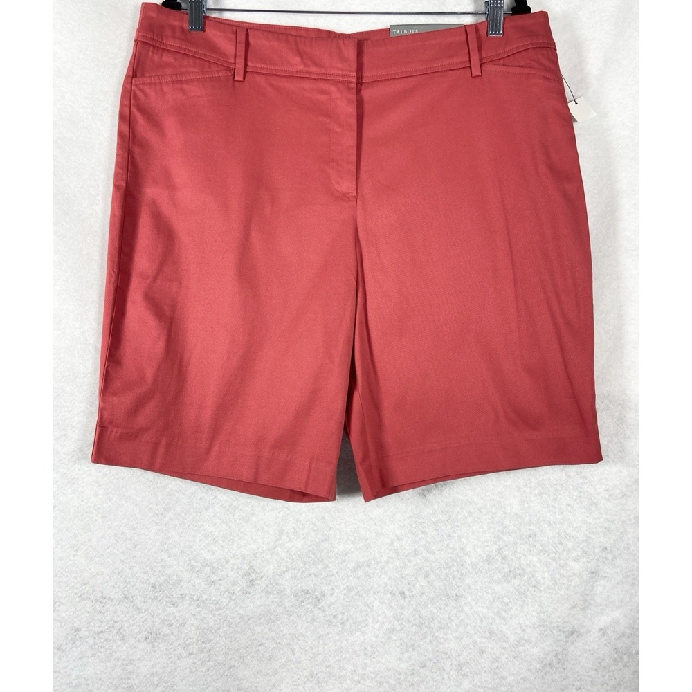 Talbots Shorts Women's Petite 16P Red Perfect Shorts 9.5" Inseam Preppy New